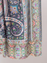 fine modal silk Digital Print Shawls - Thumbnail 4