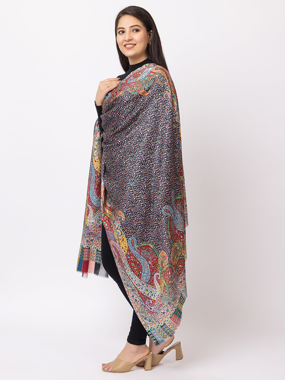 fine modal silk Digital Print Shawls