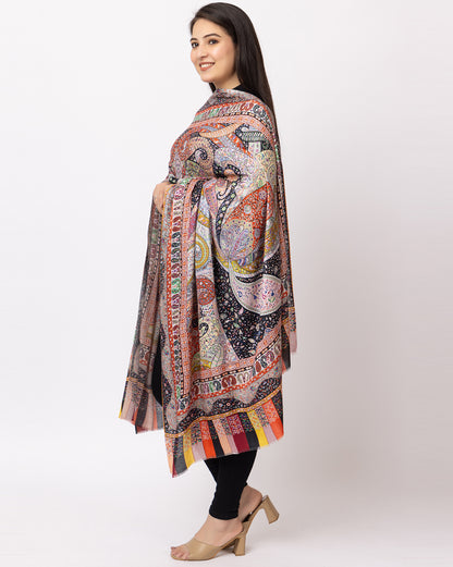 fine modal silk Digital Print Shawls