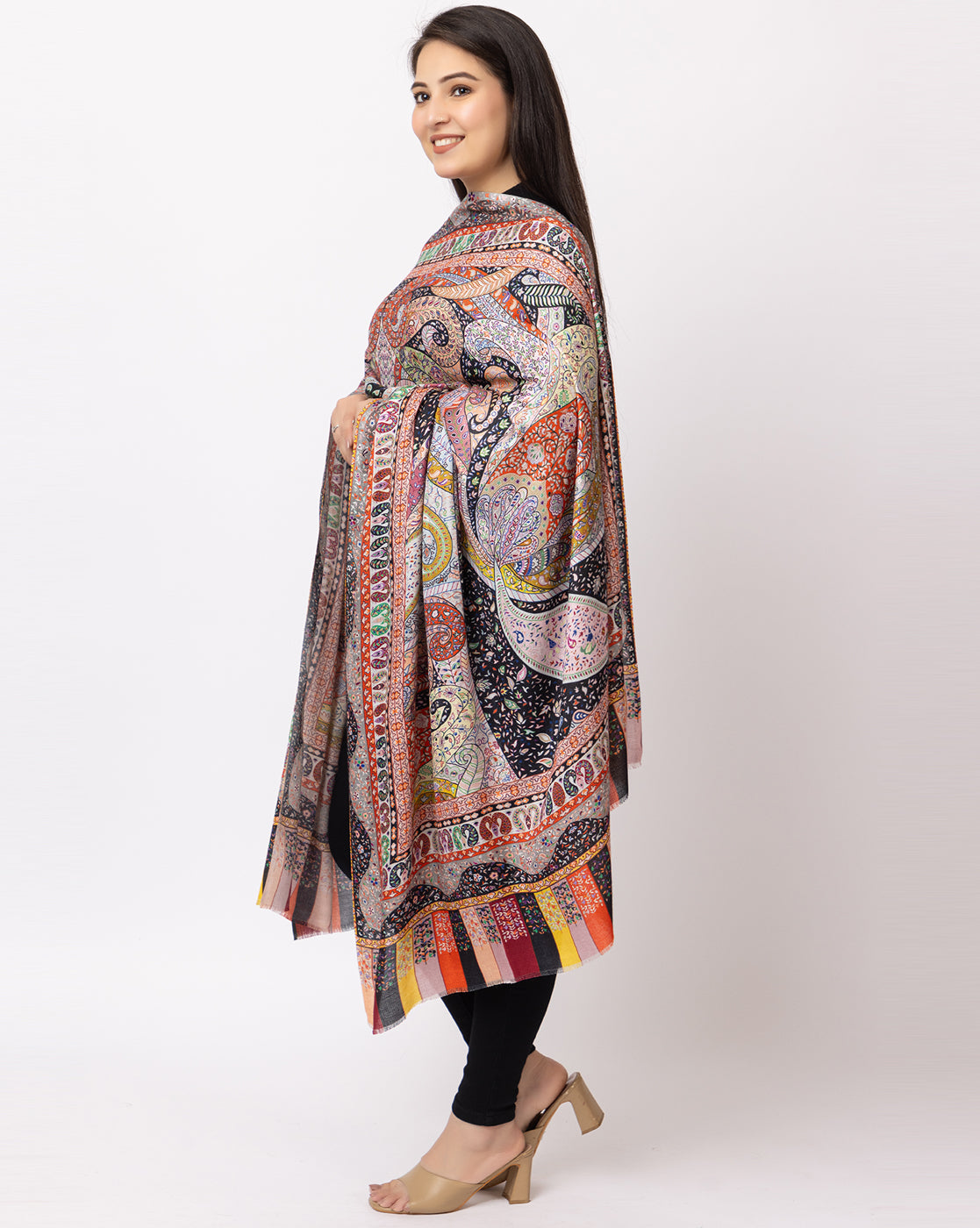 fine modal silk Digital Print Shawls - Image 3