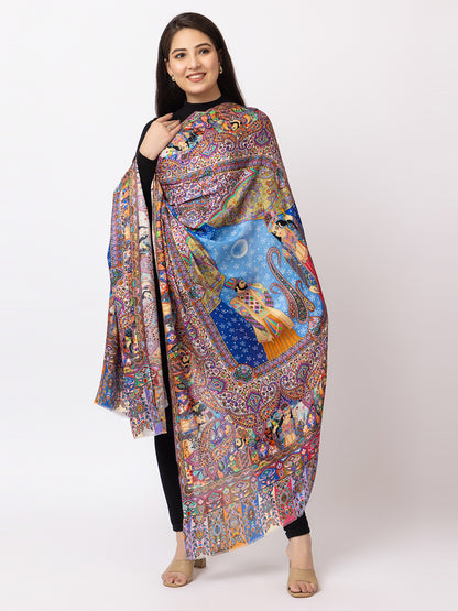 fine modal silk Digital Print Shawls