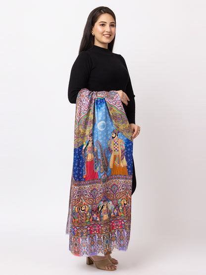 fine modal silk Digital Print Shawls