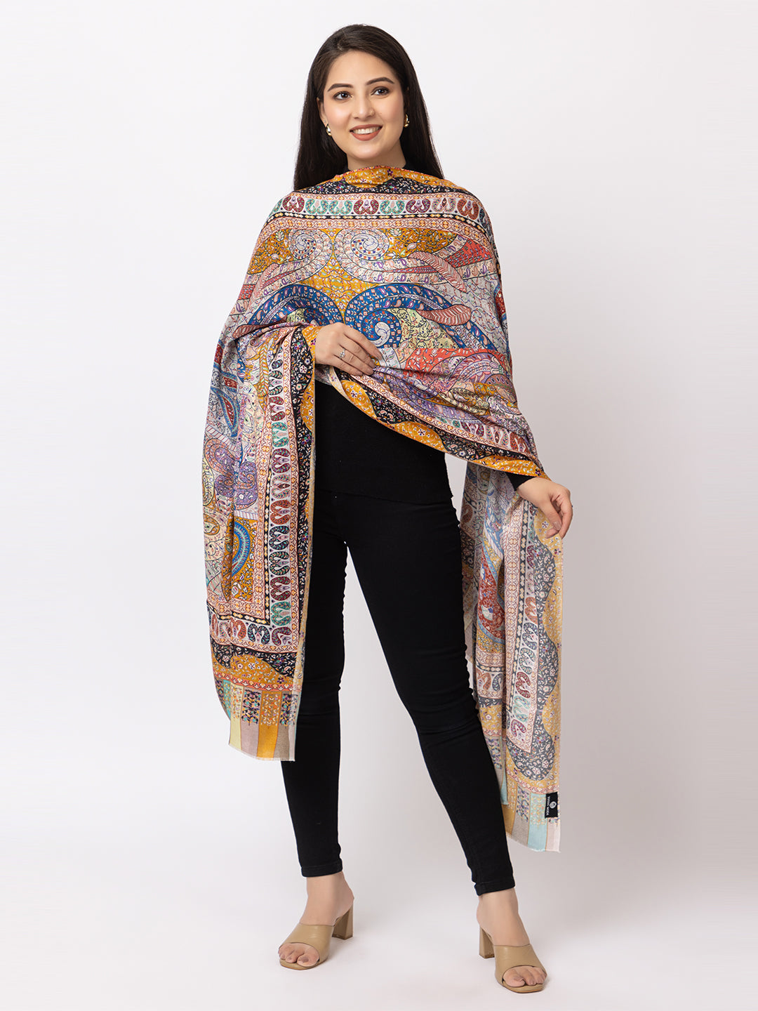 fine modal silk Digital Print Shawls - Image 3