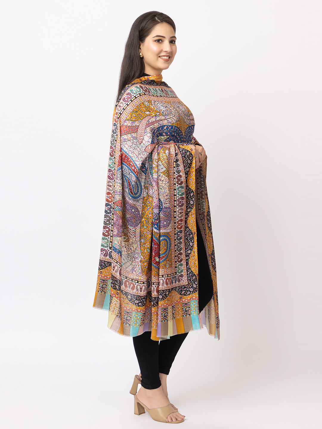 fine modal silk Digital Print Shawls - Image 4