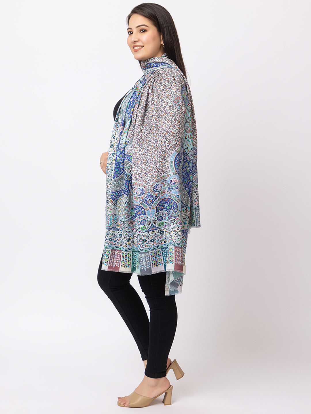 fine modal silk Digital Print Shawls - Image 3