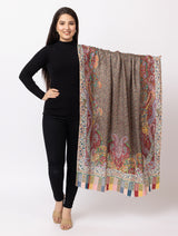 fine modal silk Digital Print Shawls - Thumbnail 3