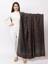 Woman Zari Shawl, Authentic Kashmiri Luxury  Style Shawl - Thumbnail 1