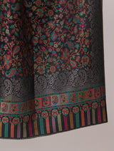 Woman Zari Shawl, Authentic Kashmiri Luxury  Style Shawl - Thumbnail 4