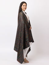 Woman Zari Shawl, Authentic Kashmiri Luxury  Style Shawl - Thumbnail 3