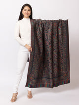 Woman Zari Shawl, Authentic Kashmiri Luxury  Style Shawl - Thumbnail 1