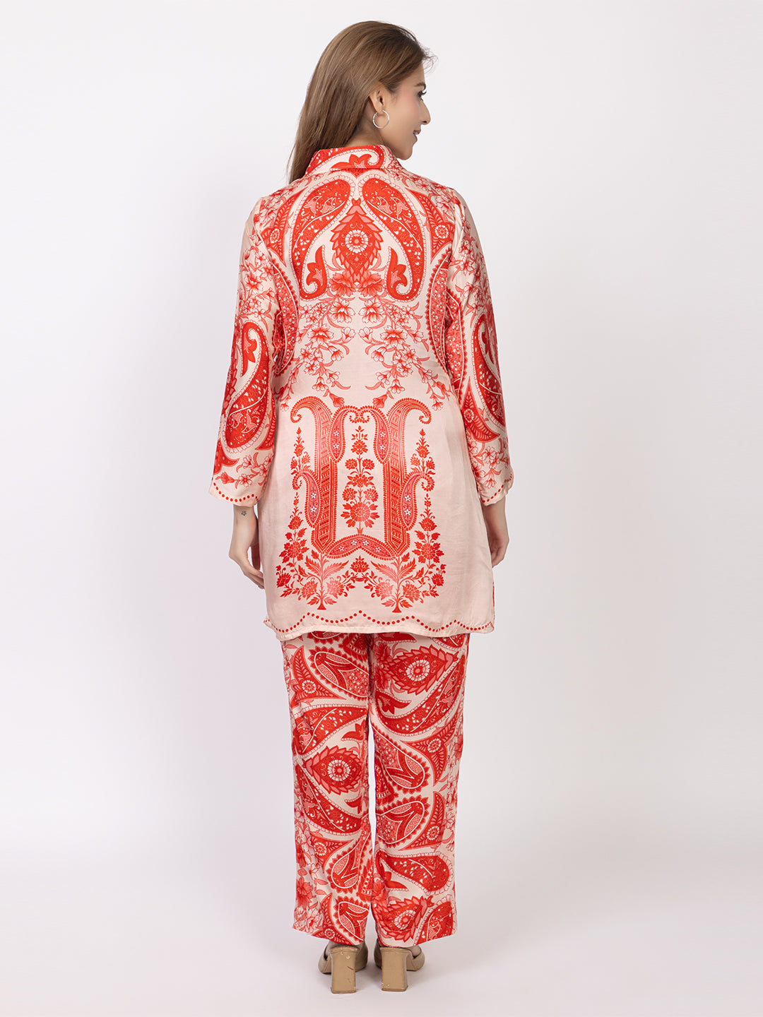 Women's Silk Bemberg Printed Co-ordset