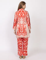 Women's Silk Bemberg Printed Co-ordset - Thumbnail 6