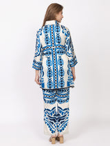 Women's Silk Bemberg Printed Co-ordset - Thumbnail 1