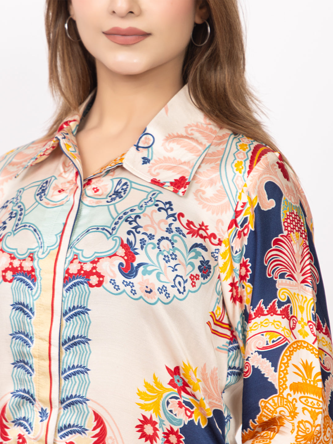 Women's Silk Bemberg Printed Co-ordset
