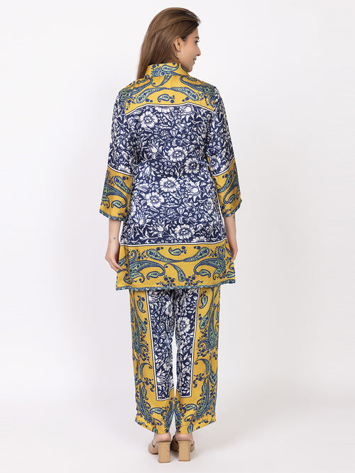 Women's Silk Bemberg Printed Co-ordset
