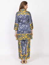 Women's Silk Bemberg Printed Co-ordset - Thumbnail 6