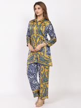 Women's Silk Bemberg Printed Co-ordset - Thumbnail 3