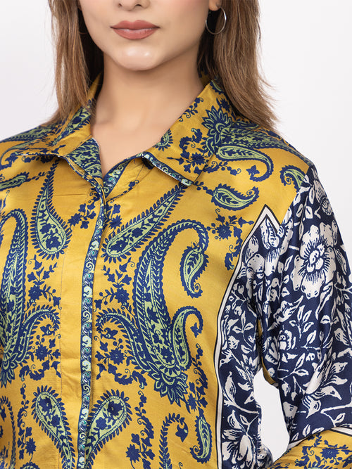 Women's Silk Bemberg Printed Co-ordset