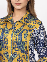 Women's Silk Bemberg Printed Co-ordset - Thumbnail 4