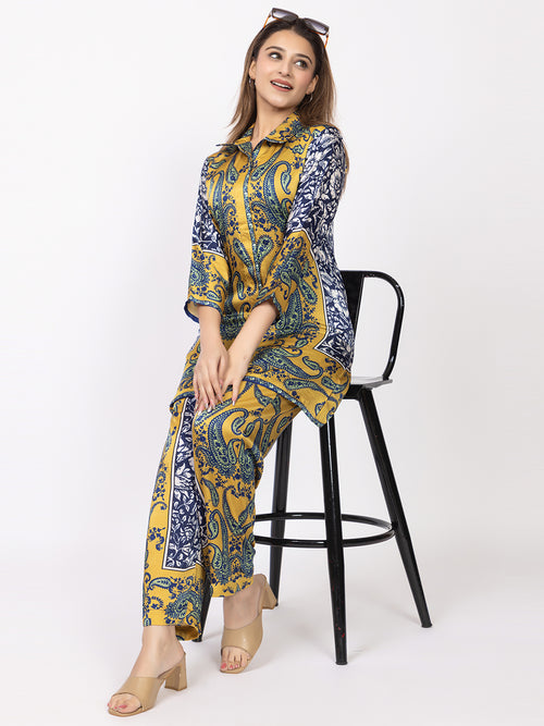 Women's Silk Bemberg Printed Co-ordset