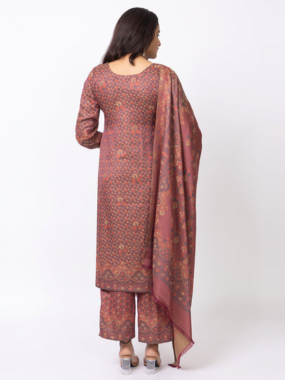 Women Jacquard Unstitched Suits