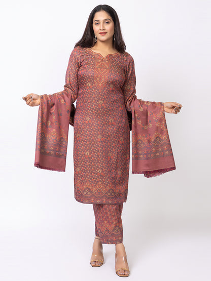 Women Jacquard Unstitched Suits