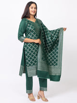 Women Jacquard Winter Wear suits - Thumbnail 3