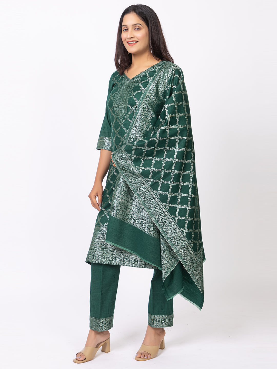 Women Jacquard Winter Wear suits - Image 4