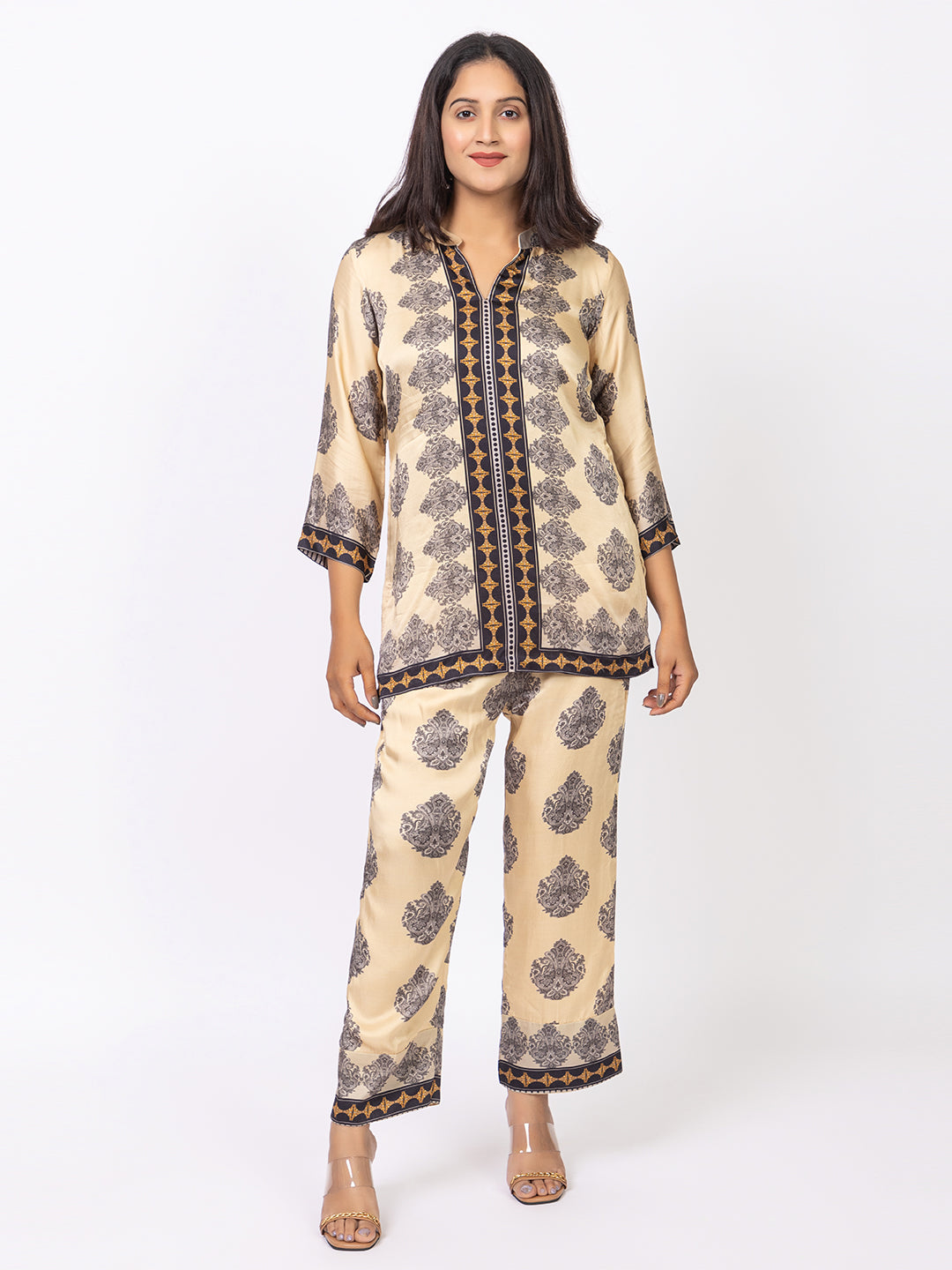 Women Silk Bemberg Printed Co-ordset