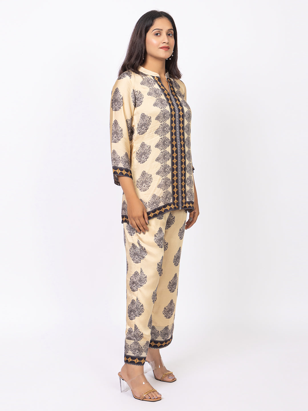 Women Silk Bemberg Printed Co-ordset