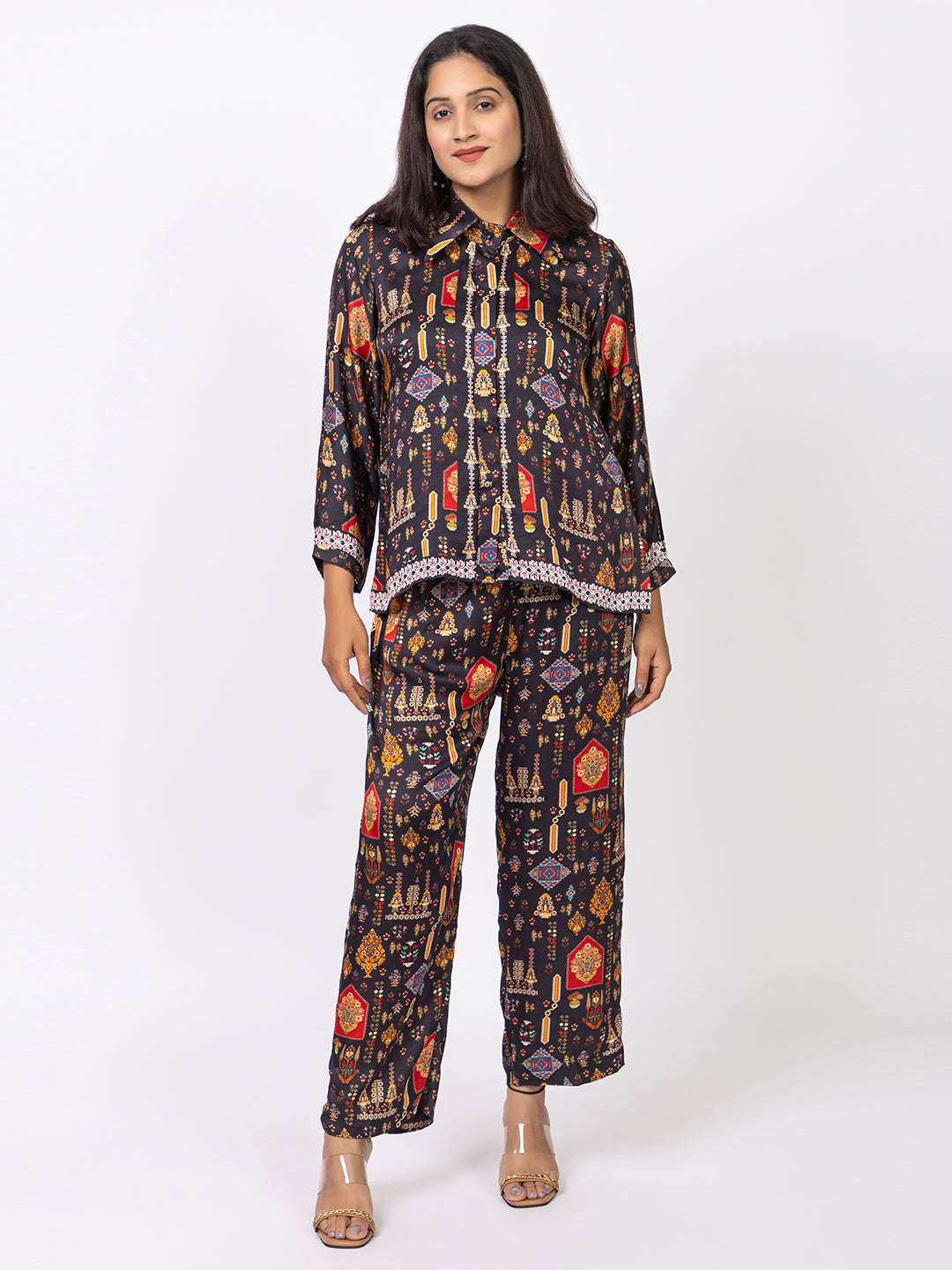 Women Silk Bemberg Printed Co-ordset