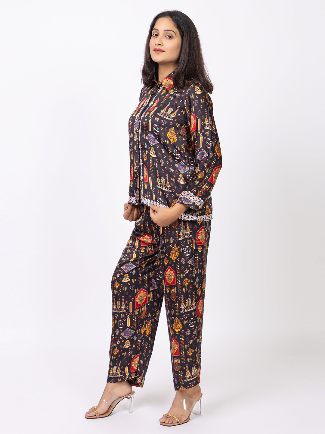 Women Silk Bemberg Printed Co-ordset