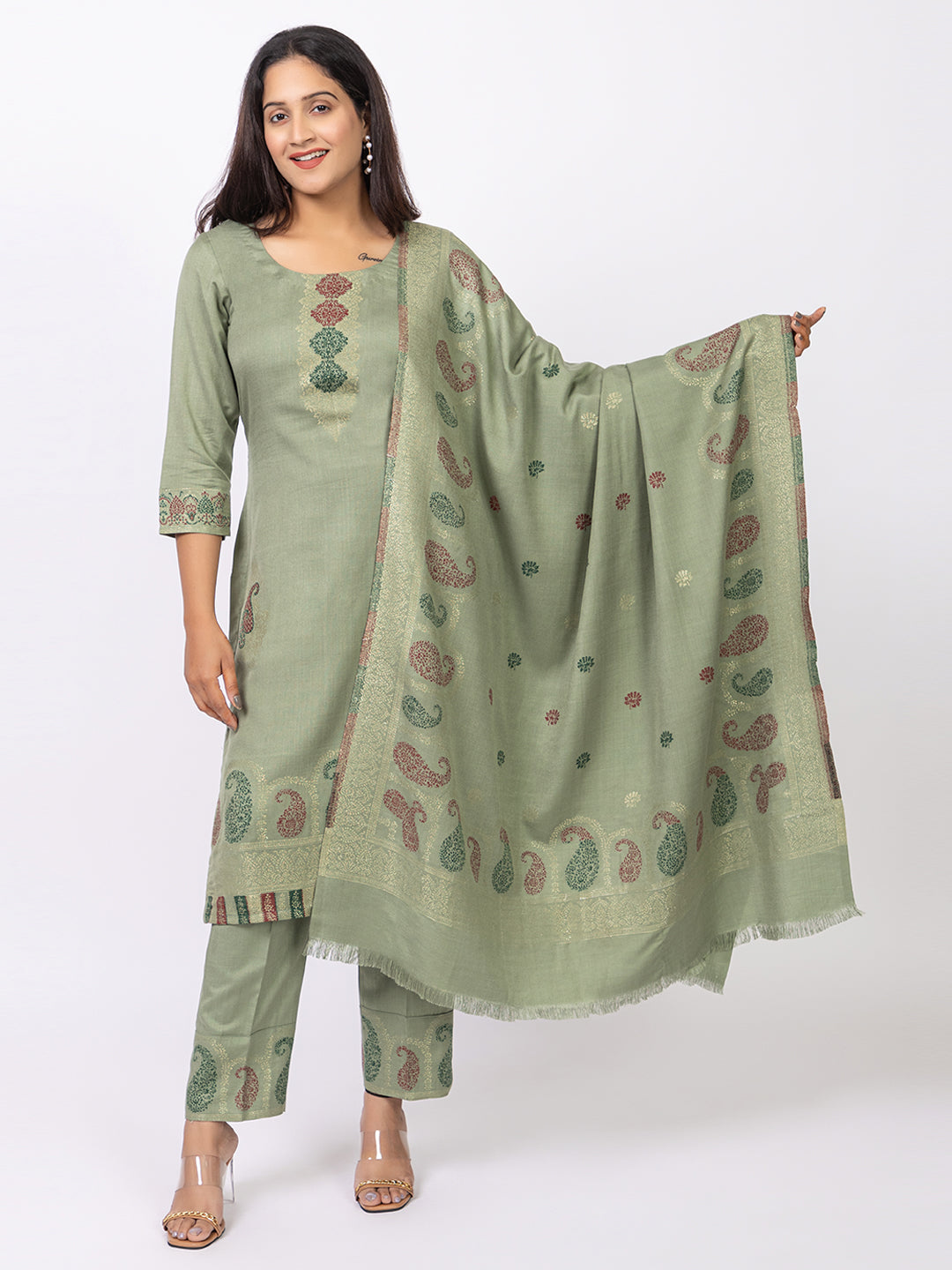 Women Jacquard Winter Wear suits - Image 1