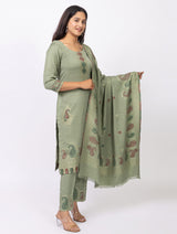 Women Jacquard Winter Wear suits - Thumbnail 3