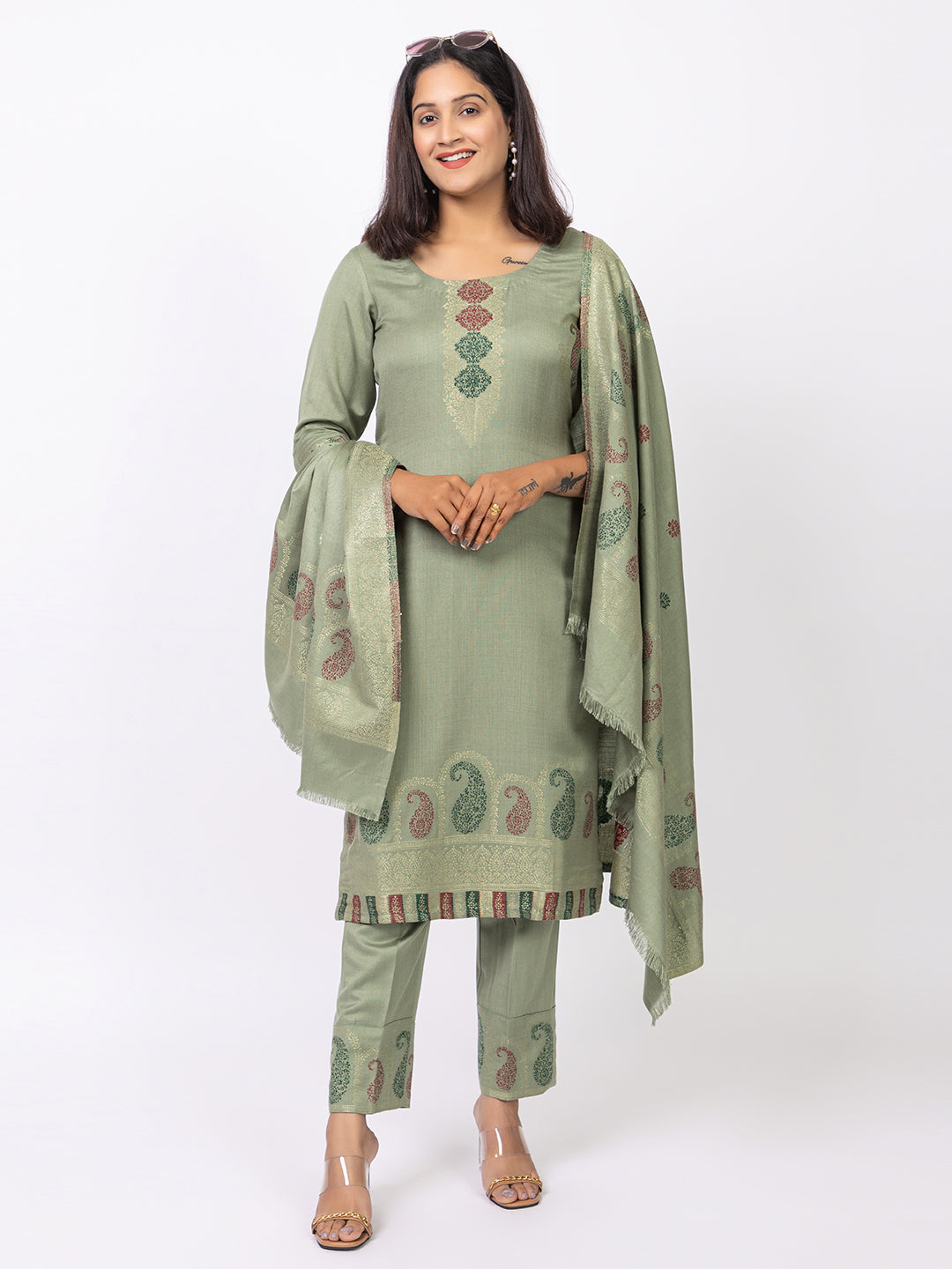 Women Jacquard Winter Wear suits - Image 5