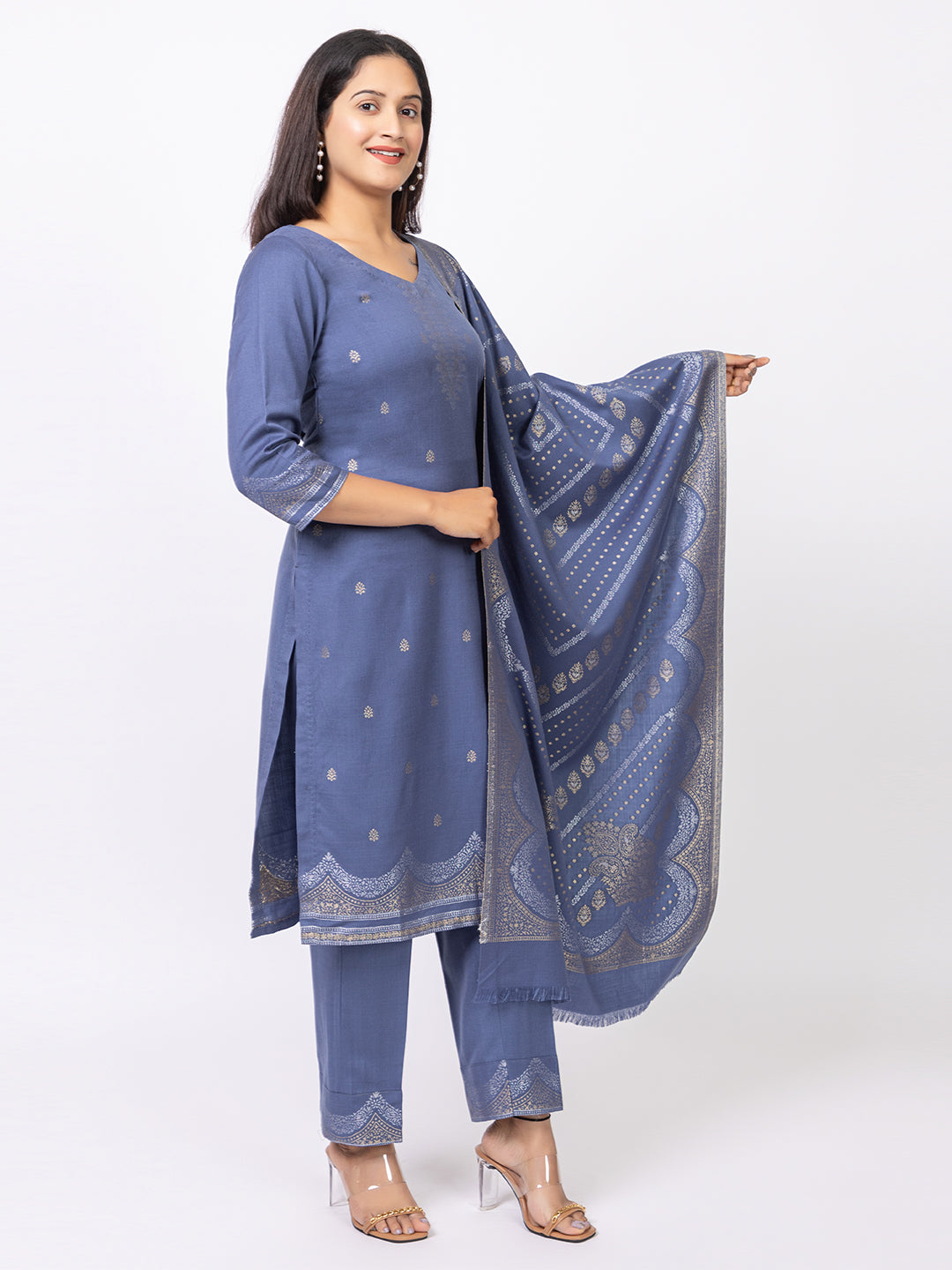 Women Jacquard Winter Wear suits - Image 3