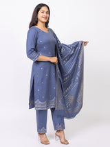 Women Jacquard Winter Wear suits - Thumbnail 3