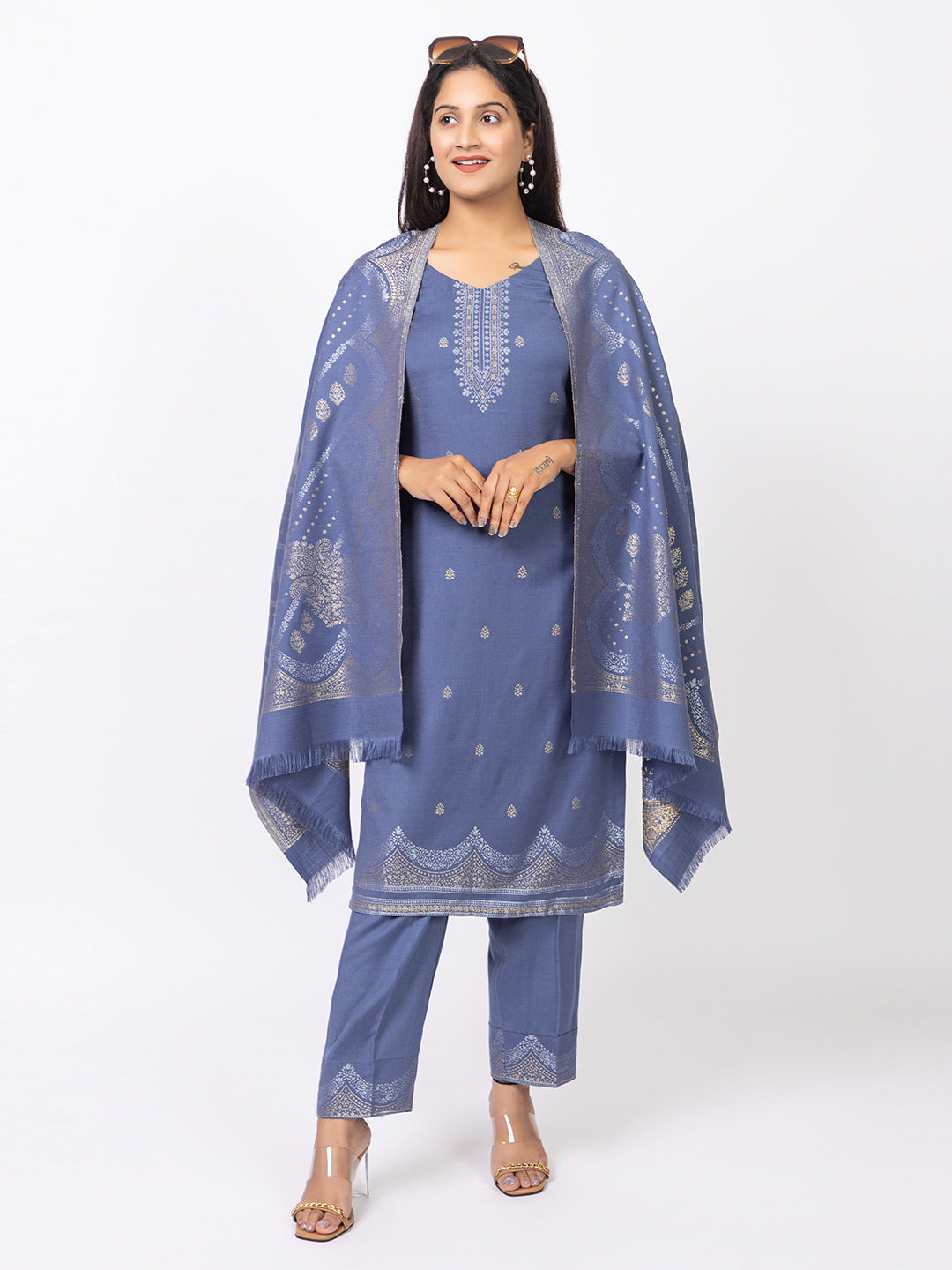 Women Jacquard Winter Wear suits - Image 5