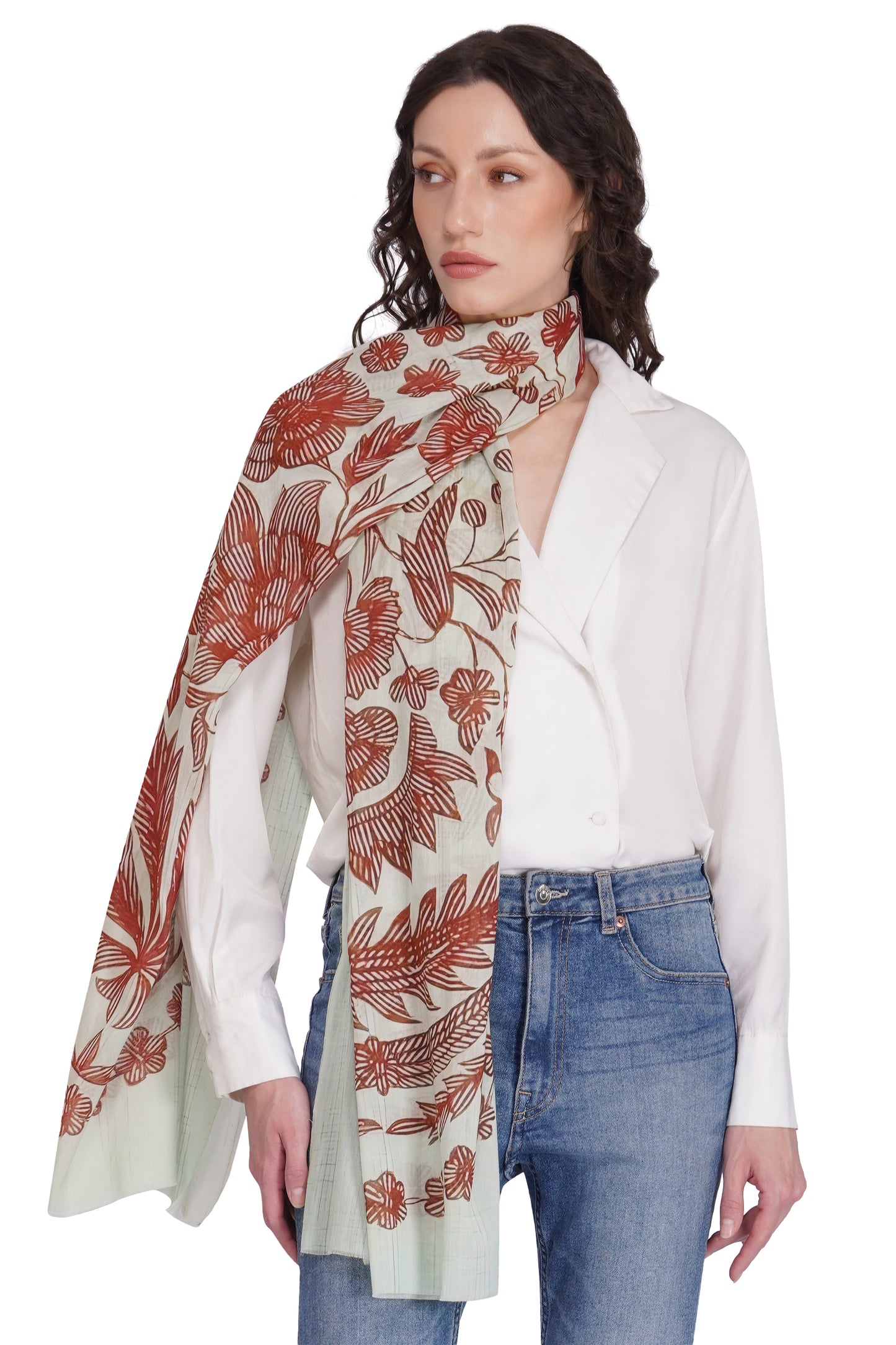 Women's Cream Luxe Modal Soft Fashion Stole