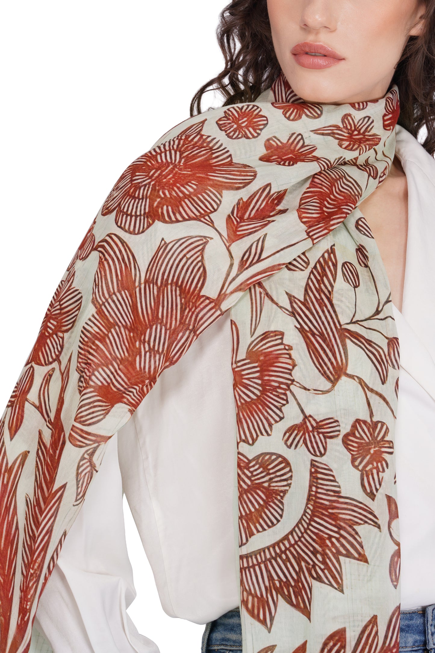 Women's Cream Luxe Modal Soft Fashion Stole