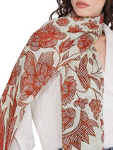 Women's Cream Luxe Modal Soft Fashion Stole - Thumbnail 4