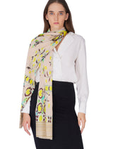 Women's Beige Elegant Modal Minimal Fashion Stole - Thumbnail 2