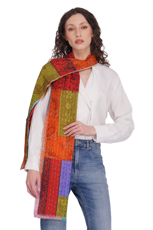 Toosh Moda Women’s Elegant 100% Cotton Multi Colour Designer Stole