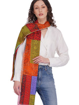 Toosh Moda Women’s Elegant 100% Cotton Multi Colour Designer Stole - Thumbnail 4