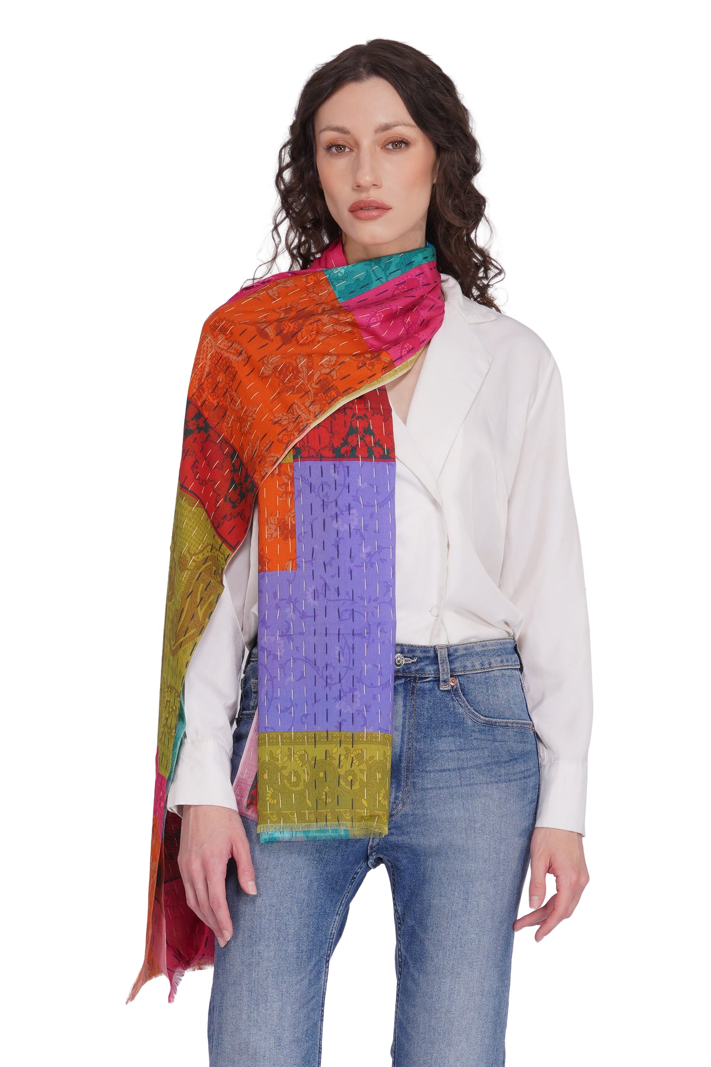 Toosh Moda Women’s Elegant 100% Cotton Multi Colour Designer Stole