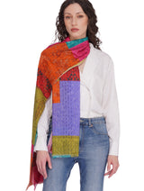 Toosh Moda Women’s Elegant 100% Cotton Multi Colour Designer Stole - Thumbnail 2