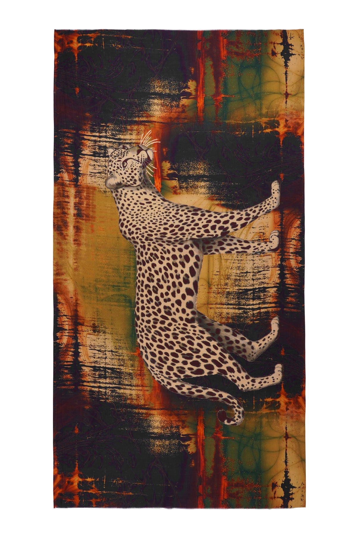 Women's Black Tiger Print Premium Soft Cotton Shawl - Image 5