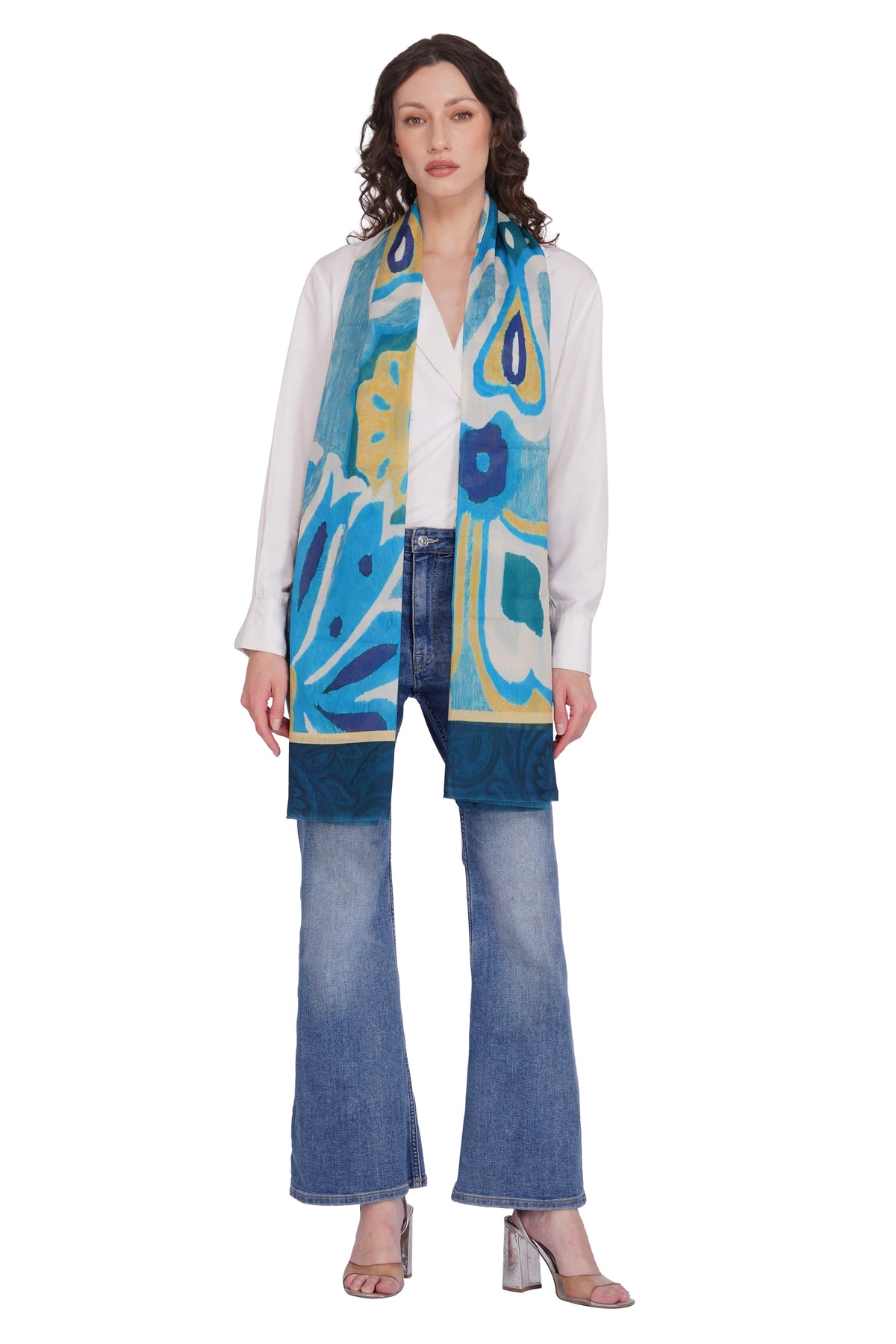 Premium Blue Modal Stole for Women | Toosh Moda Elegant Collection - Image 1