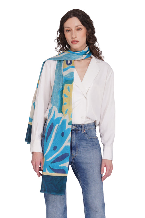 Premium Blue Modal Stole for Women | Toosh Moda Elegant Collection