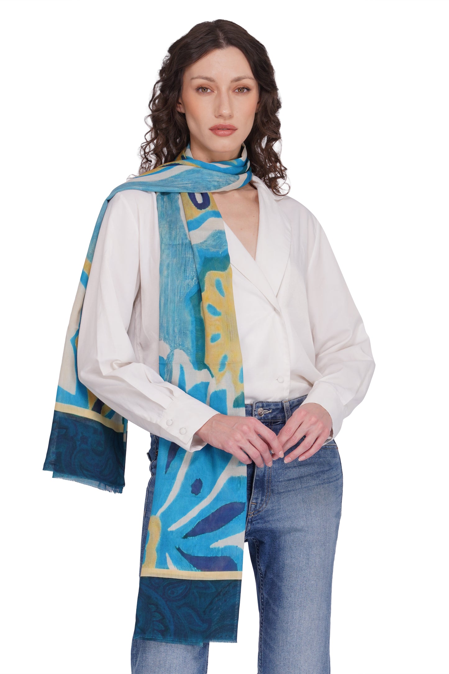 Premium Blue Modal Stole for Women | Toosh Moda Elegant Collection